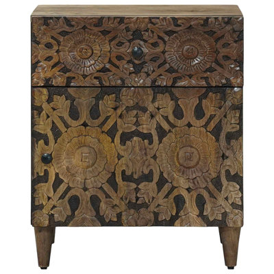 50cm W Solid Wood Bedside Table