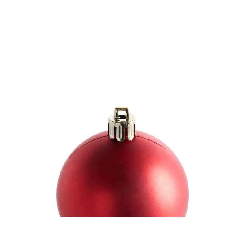7cm Solid Colour Plastic / Acrylic Bauble, Red