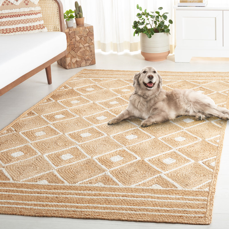 Kaline Natural Fiber Flatweave Jute Rug, Rectangle 5' x 8'