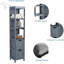Armoire de rangement de salle de bain autoportante 57 po avec 2 tiroirs et 3 tablettes ouvertes Bridgeview -38253785