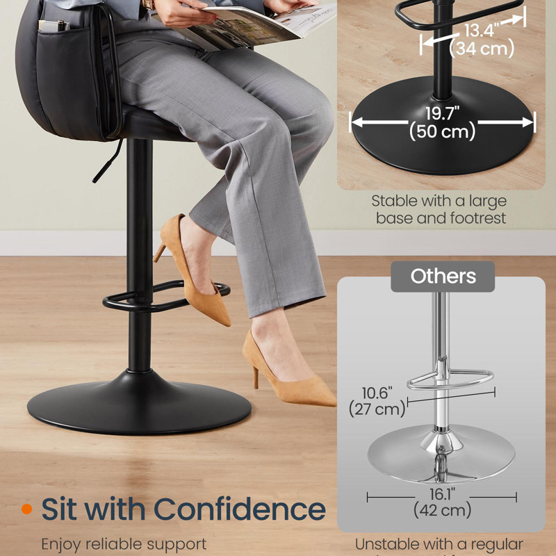 360° Swivel Bar Stools Set Of 2
