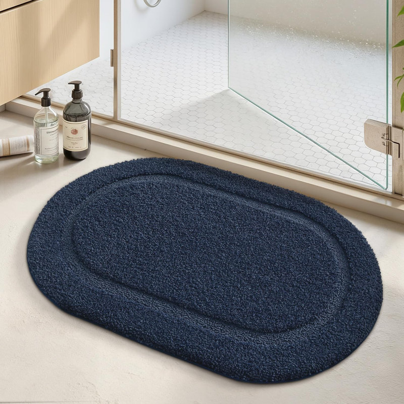 Non-Slip Bath Rug, Blue, 40cm W x 61cm L