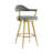 Dinora Modern Swivel Counter or Bar Height Bar Stool with Arms and Open Back in Fabric and Metal Frame-1385663080-1385663081