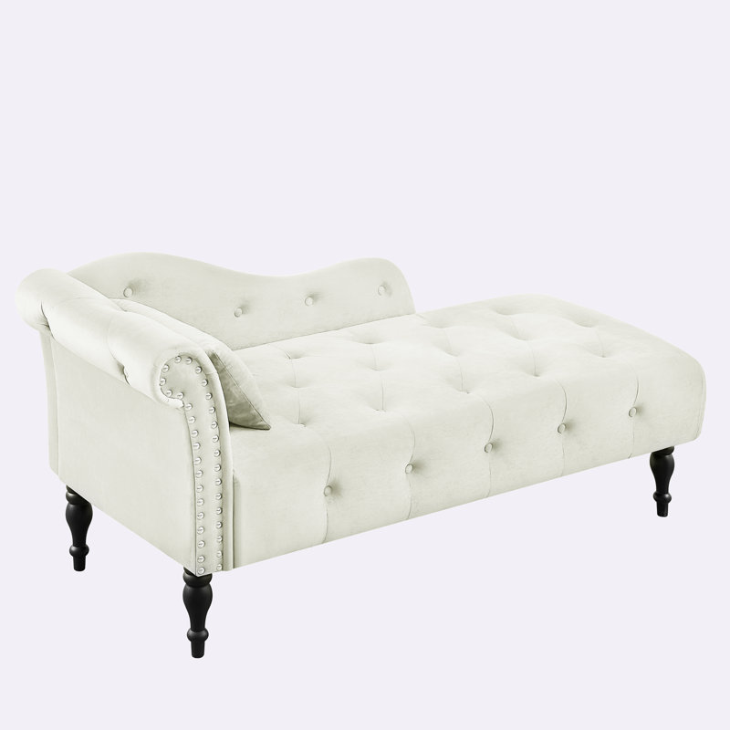 Rikaya Velvet Upholstered Bench, White