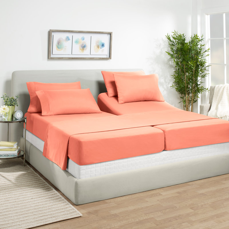 Ensemble de draps luxueux en microfibre, Simple, Rose brumeux