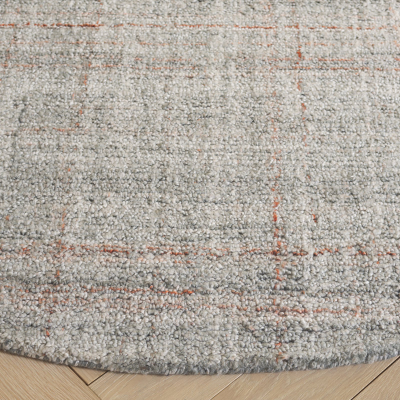 Abstract Hand Tufted Performance Rug, Round 6'