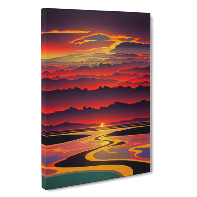 Exquisite Sunset View - Wrapped Canvas Painting