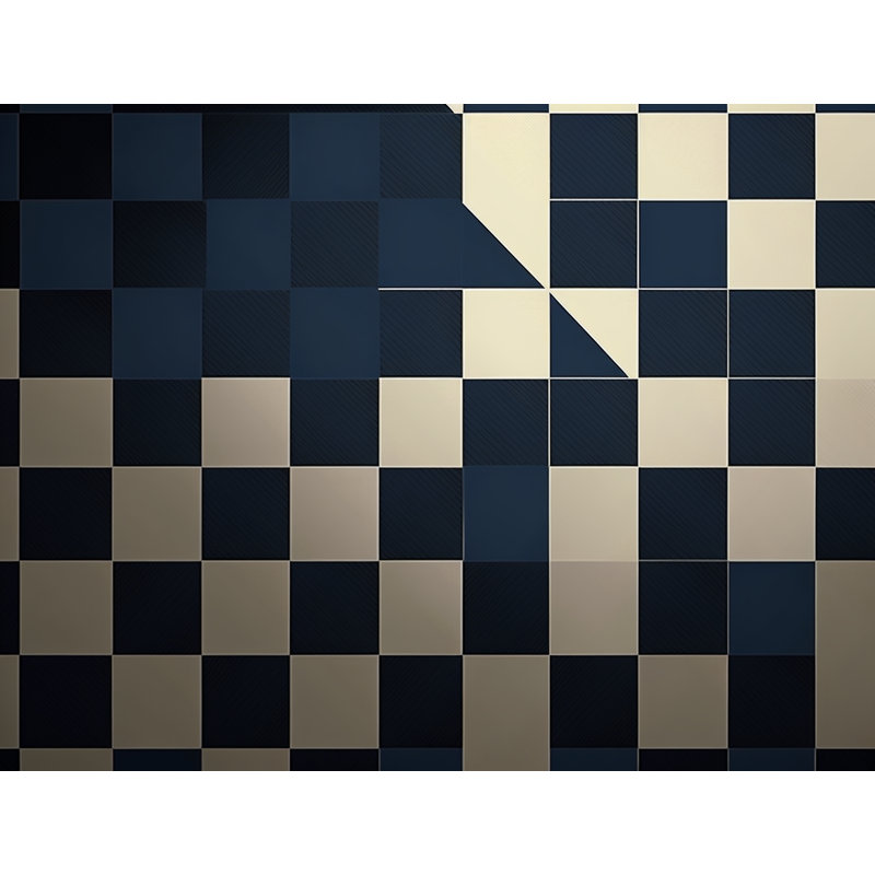 Polyester Comforter, King Comforter, Black/Navy Checkered