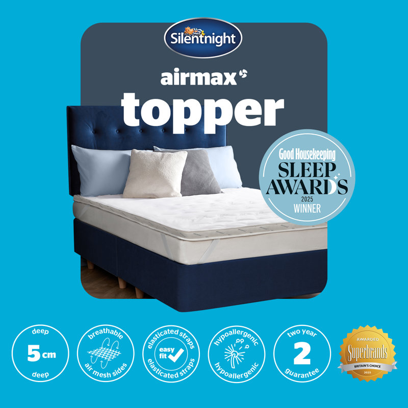 Silentnight Airmax 5cm Deep Mattress Topper, Super King (6')