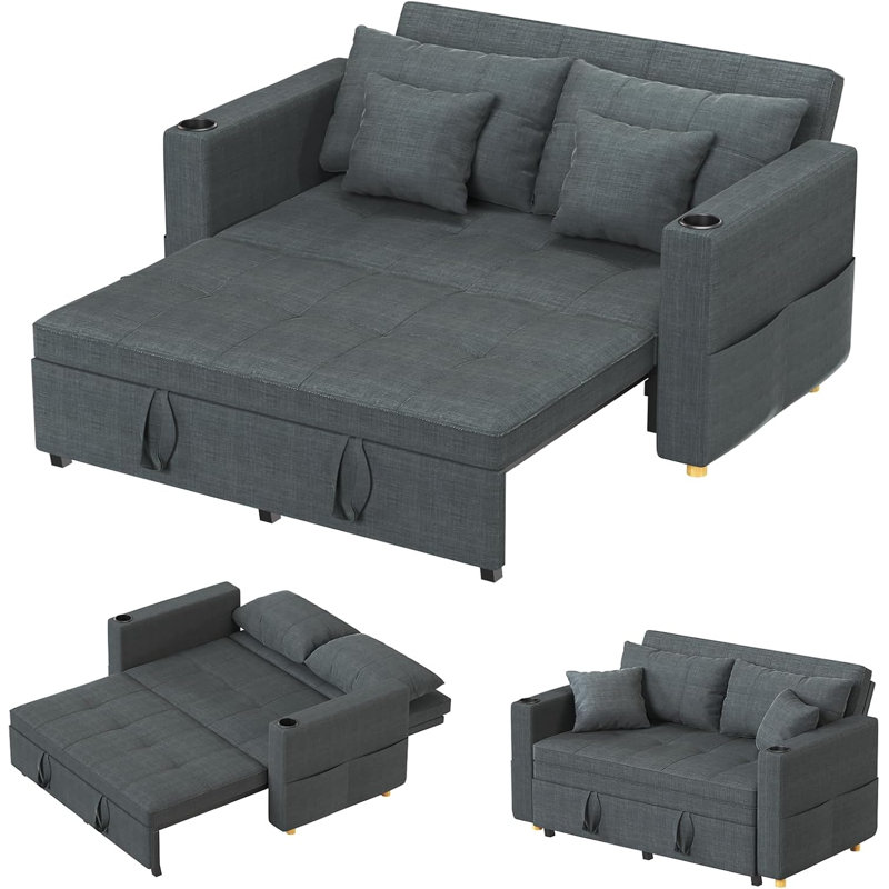 3 Seater Sofa Bed, Grey