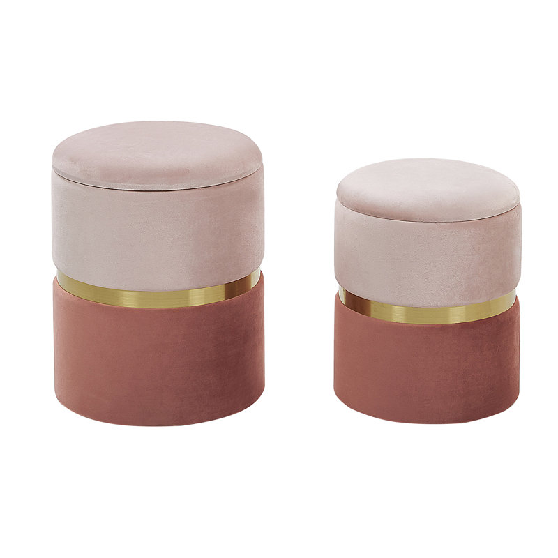 Manufactured Wood Accent Stool, Pink
