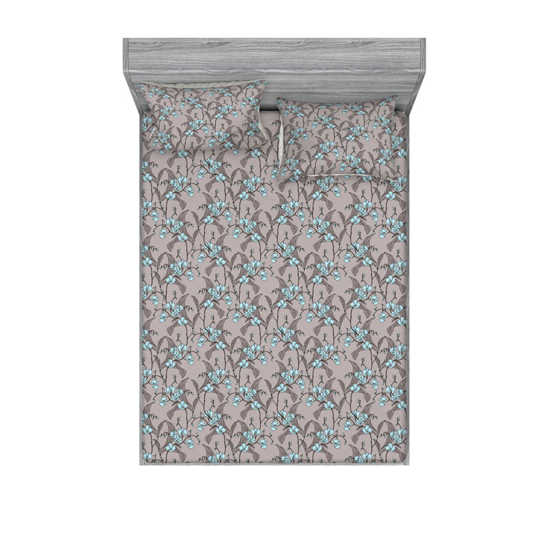 Ensemble de draps et taies décoratives Ambesonne, Ensemble de draps pour très grand lit californien