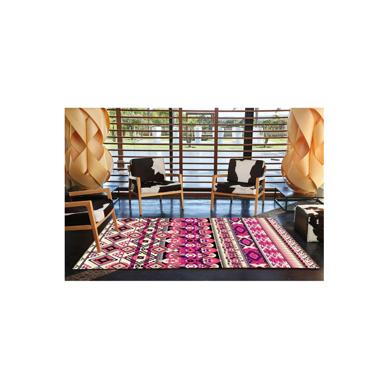 Tapis rose lavable à la machine, Sous-tapis rectangulaire 3 pi 11 po x 5 pi 11 po i