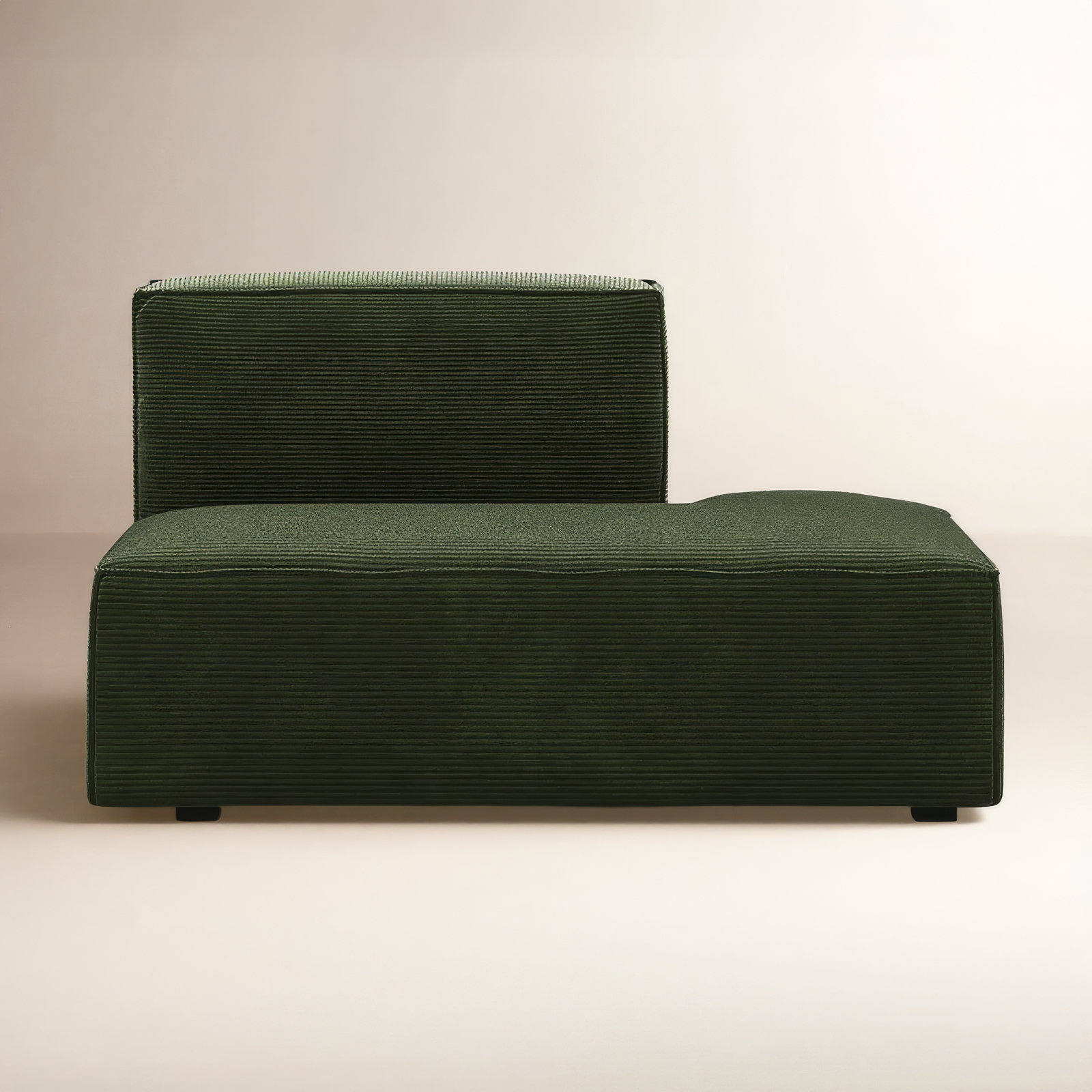 Shonnard Upholstered Chaise Lounge, Right Hand Facing, Olive Green Performance Corduroy