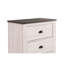 Adorned Nightstand In Grey With Robust Drawer Setup Equipped Dependable Drawers