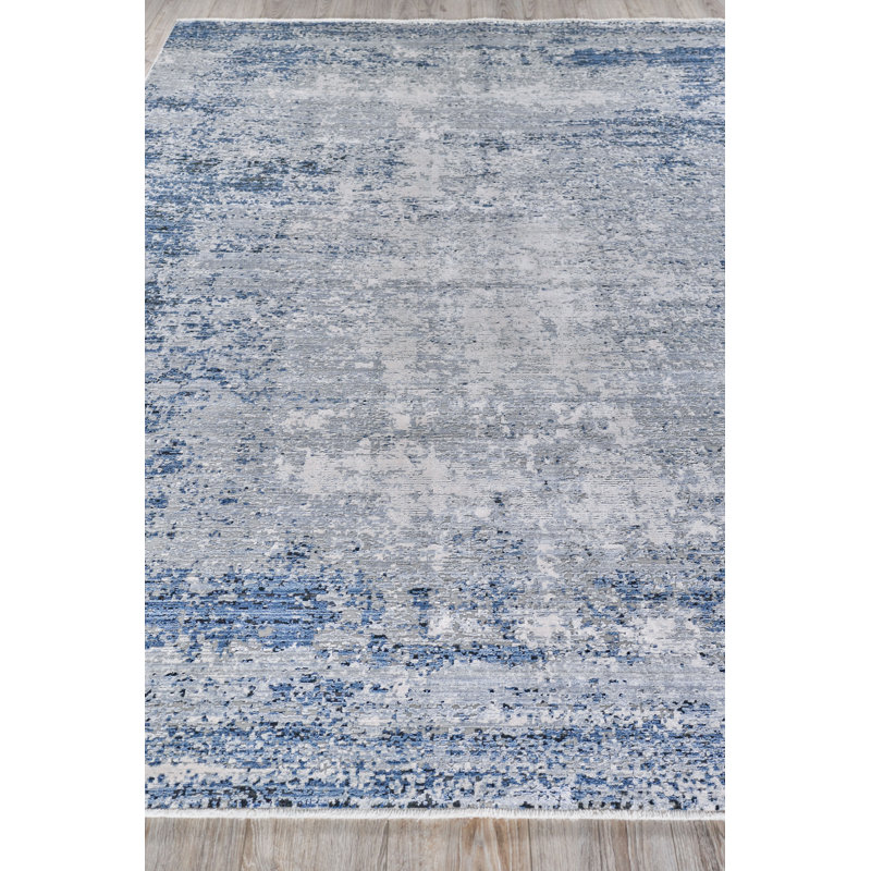 Intrigue Area Rug in Navy Blue, Rectangle 9' x 12'