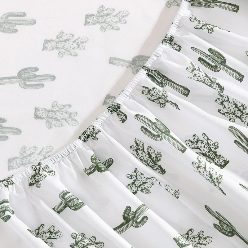 Wrangler Printed Cozy Novelty Sheet Sets, Full Sheet Set with 2 Pillowcases, Cacti Green