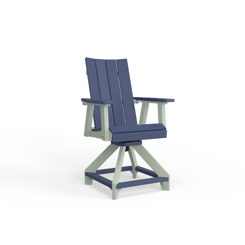 SOL Outdoor Bar Stool, Seafoam, Light Grey
