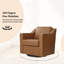 Faux Leather Swivel Armchair-1368538211