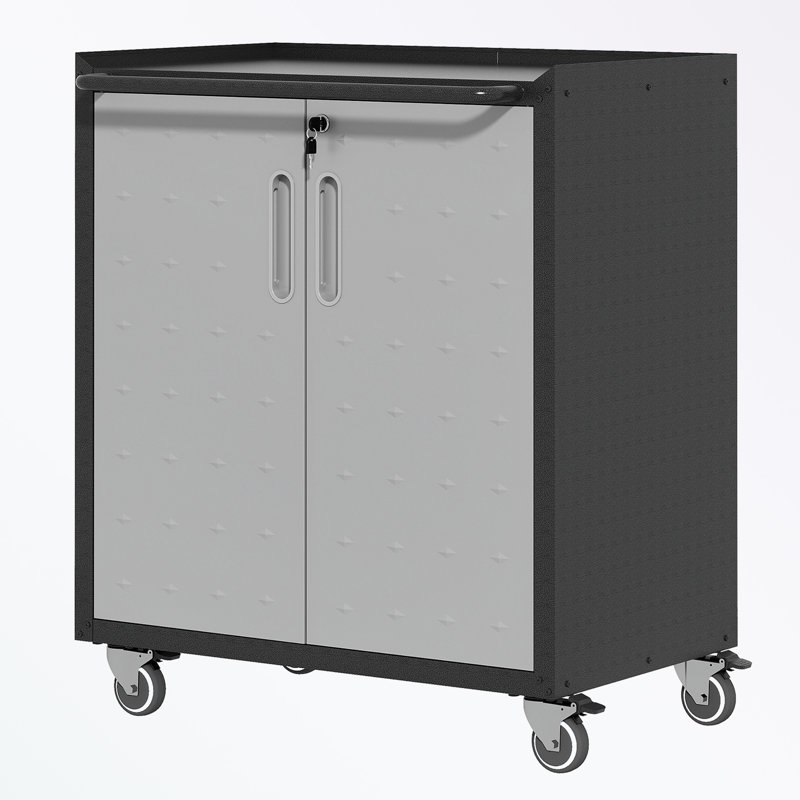 Armoire de rangement en métal avec roulettes