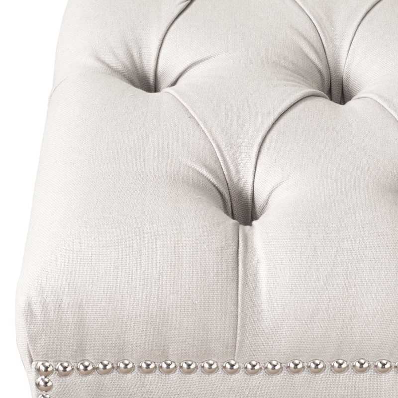 Repose-pieds Arkhurst, 100 % lin taupe