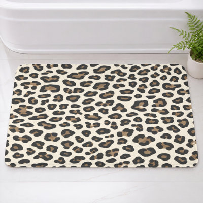Tapis de bain à motif léopard