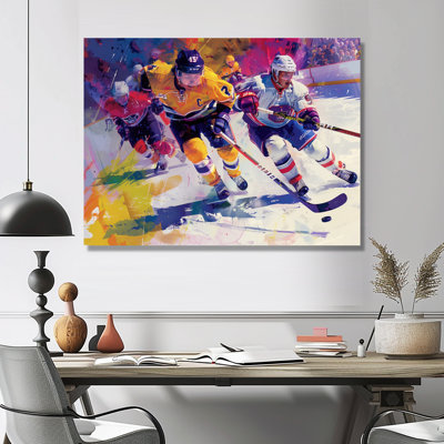 Hockey Players During Playoffs II  Sport Hockey Wall Decor