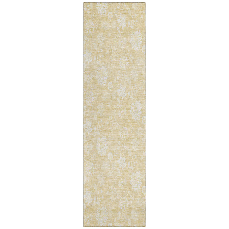 Myqueal Washable Floral Indoor / Outdoor Rug