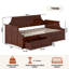 Lit de jour simple en bois massif avec tiroirs de rangement Antavious Coastal Cottage-797402883