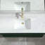 48" Luxe Green Wall-Mounted Bathroom Vanity With LED Light And Engineered Stone