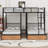  Gryta Full Over Twin & Twin Bunk Bed, Metal Triple Bunk Bed With Drawers And Guardrails-1296742404