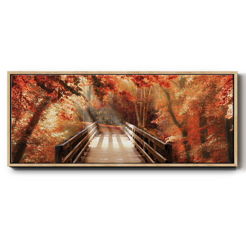 Autumn Bridge - Toile encadrée, H 20 po x l 50 po