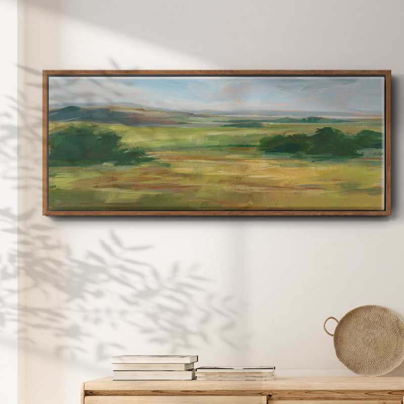 Green Valley I, reproduction d'art sur toile, H 12 po x l 30 po x P 1,5 po, Noir