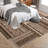 Washable Area Rugs for Living Room 9x12 Distressed Vintage Accent Carpet Geometric Patchwork Brown Floor Cover for Dining Room Bedroom, Non Slip Low Pile Foldable Office Rug-920959741