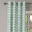 Ambesonne Abstract Grommet Curtain Sketchy Design Geometric Cadet Blue and Pale Yellow-106690798
