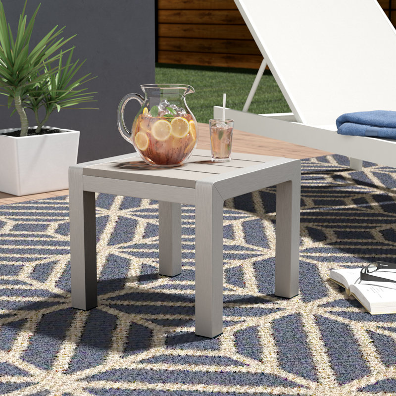Table d'appoint en plastique / résine Aynura, Gris