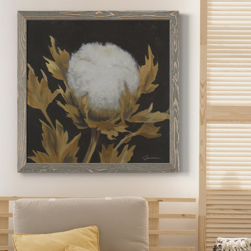 COTON BALLS I, reproduction d'art sur toile, H 35,5 po x l 35,5 po x P 1,5 po, Cadre gris