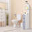 54" Tall Bathroom Storage Cabinet, Freestanding Linen Tower With 2-Tier Shelf And Drawers, Narrow Side Floor Organizer, White