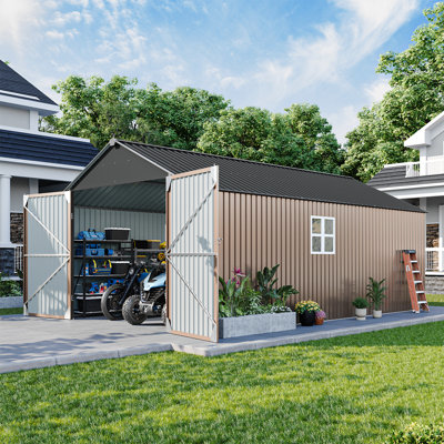 12 Ft. W X 20 Ft. D Outdoor Metal Storage Shed