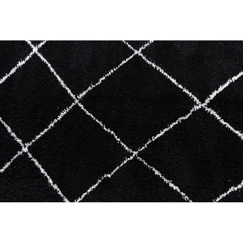 Tapis noir et blanc Oavia