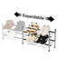 Étagère à chaussures USTECH - 2 niveaux Slide-N-Ajuste multi-positions en métal extensible, bricolage, rangement, paquet de 1