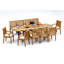 7 Pcs Grade-A Teak Wood Dining Set: 118" Double Extension Mas Oval Trestle Leg Table And 6 Sack Arm Chairs #11SK2706-1549787663