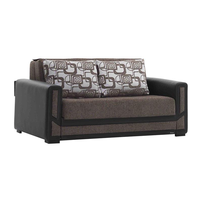 Causeuse convertible avec rangement Primenest Plusecraftmax Collection, Brun