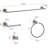Bathroom Hardware Set - 8 Piece Towel Bar Set With Adjustable Towel Bar, Toilet Paper Holder, Robe Hooks And Towel Rings, Heavy Duty Rust Resistant Bathroom Accessories-114389684