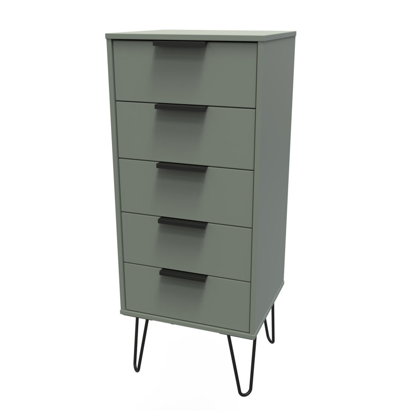 Turah 45cm W Manufactured Wood Bedside Table, Reed Green