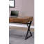 Bureau d'ordinateur industriel avec trois tiroirs de rangement, prise USB et prise de courant, pieds en X au fini noir
