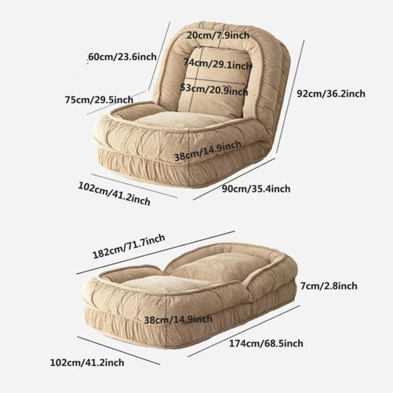 Grand fauteuil à billes et chaise longue