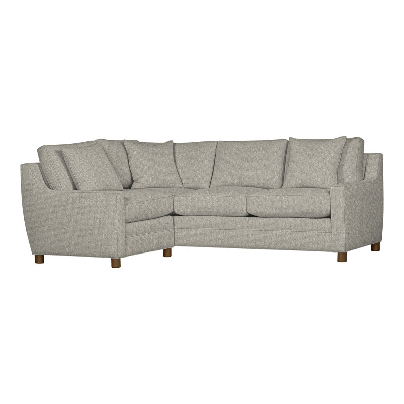American Bungalow 2-Piece Fairgrove Sectional, Tarbee Pebble, Havana