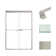Frederick 45.75'' - 47'' W x 70'' H Bypass Semi-Frameless Shower Door with Clear Glass