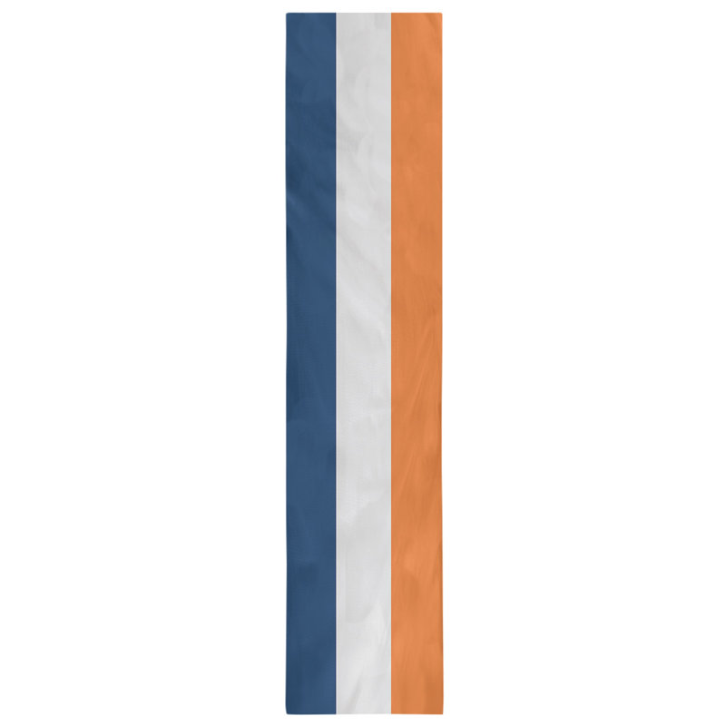 Chemin de table, Houston, 90 po x 16 po, Marine / gris / orange